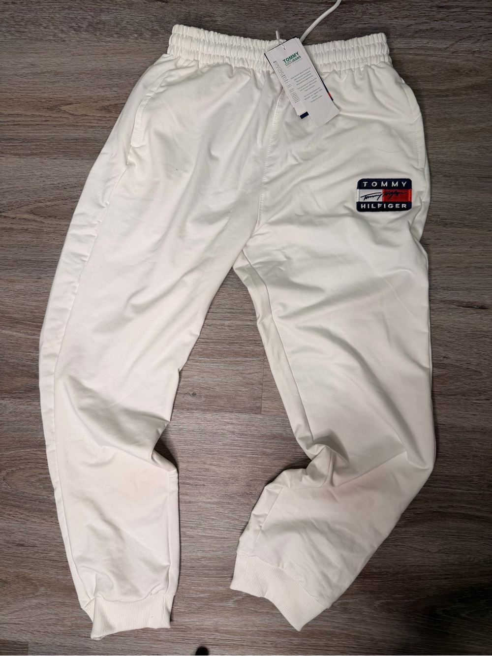 Tommy Hilfiger Off-White Logo Jogger Sweatpants